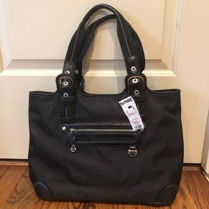 Tumi medium large black tote shoulder bag